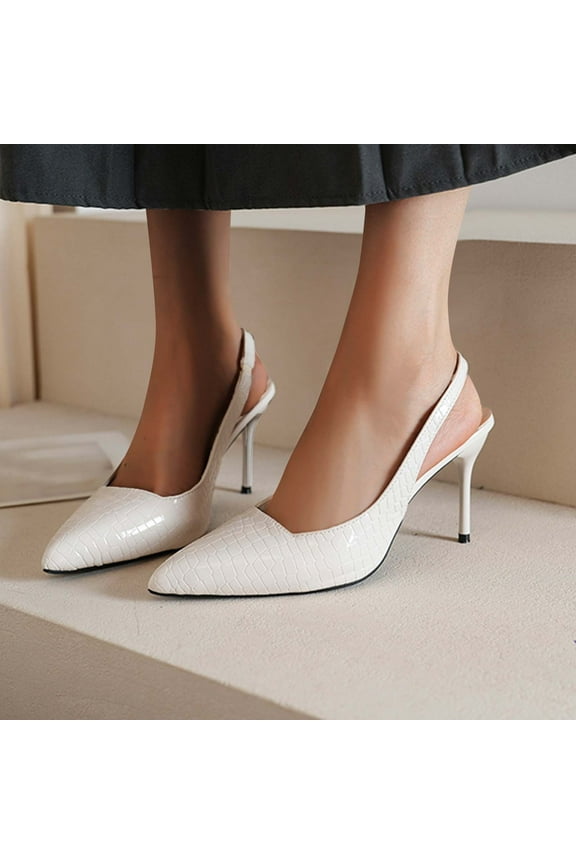 Pointed Toe Heeled Slide Sandals for Women – Sexy Closed Toe Summer Casual Design with Fashionable Everyday Wear Footwear