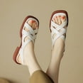 thumbnail image 1 of Wowcloth Roman Flat Beach Sandals for Women – Fashionable Square-Toe Slip-On with Casual Summer Outdoor Footwear,Plus Size, 1 of 6