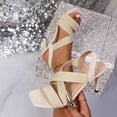 thumbnail image 1 of Wowcloth Roman High Heel Sandals for Women - Sexy Peep-Toe Stiletto Slip-On with Fashionable Casual & Comfortable Footbed for Everyday Wear, 1 of 9