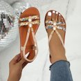 thumbnail image 1 of Wowcloth Roman Low Heel Sandals for Women – Soft Slip-On Bohemian Beach & Casual Style Footwear,Plus Size, 1 of 9