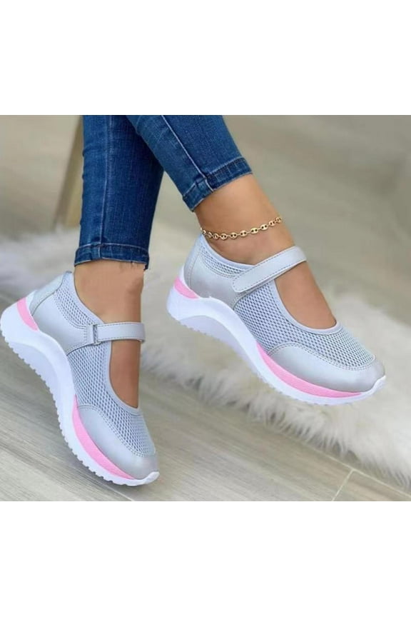 Round Toe Knit Roman Sandals for Women – Comfortable Thick Sole Hook and Loop Closure with Breathable Mesh Design Casual Summer Slides