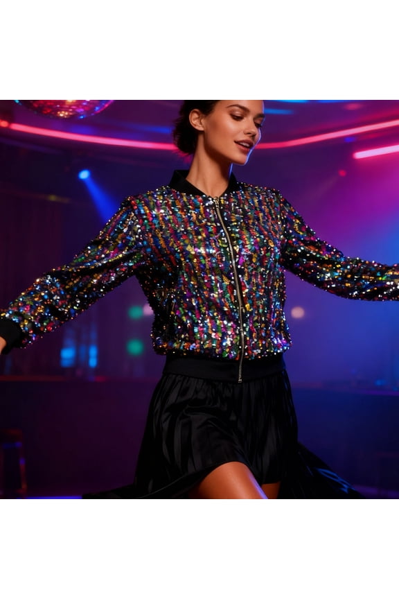 Sequin Jacket for Woman, Festive Party Wear for Daily, Carnival and Christmas