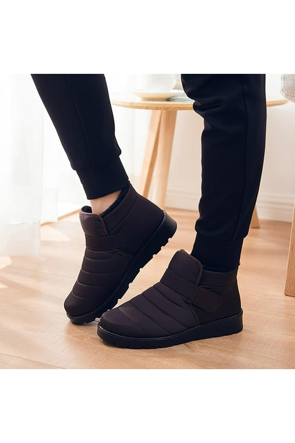 Short Shaft Plush Lined Boots for Women – Warm Lifting Design Cozy Snow Boots for Winter Comfort
