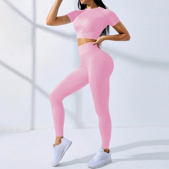 Wowcloth Short Sleeve Crop Tops for Women Classic Crew Neck Workout T Shirt Top Athletic Style