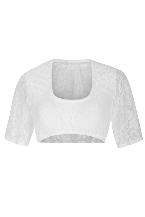 Shorts for Women Women Stand-up Collar Blouse Dirndl Blouse Lace Blouse For Oktoberfest