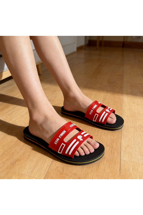 Unisex Beach Sandals – Anti-Slip Wear-Resistant Soft Sole Slides for Home Outdoor and Casual Wear in Spring Summer