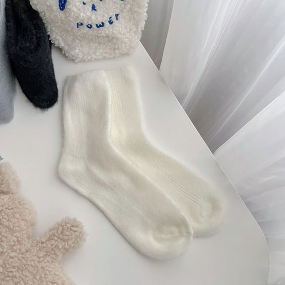 Wowcloth Unisex Fleece-Lined Terry Socks, Thick and Warm, Thermal for Winter and Daily Use