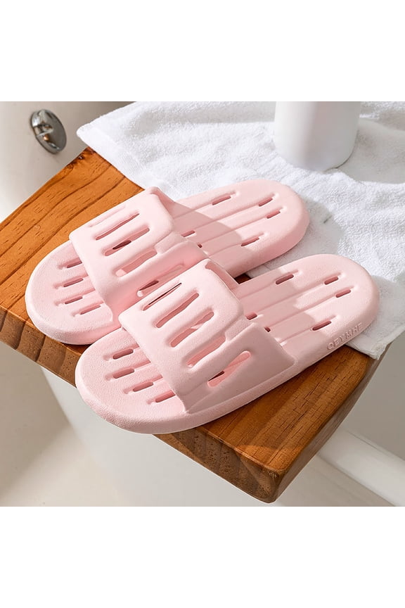 Unisex Quick-Dry Bath Sandals – Anti-Slip Perforated Design for Home and Shower Use