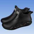 thumbnail image 1 of Wowcloth Unisex Rain Boots – Fashion Casual Solid Color Letter Print Short Shaft Non-Slip Low-Cut Waterproof Shoes for Outdoor and Rainy Days, 1 of 5