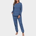 thumbnail image 1 of Wowcloth Woman's Casual Pajama Set, Double-Sided Wool-Blend with Printed Design, Raglan Long Sleeves and Cuffed Hem Winter Loungewear for Home and Daily Use, 1 of 7