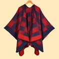 thumbnail image 1 of Wowcloth Woman's Classic Plaid Shawl with Split Hem, Thermal Warm Winter Cape for Fall and Daily Outwear, 1 of 3