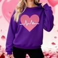 thumbnail image 1 of Wowcloth Woman's Crewneck Sweatshirt, Long Sleeve with Valentine Print, Soft Cotton Blend for Casual and Everyday Wear, 1 of 9
