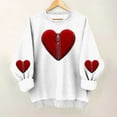 thumbnail image 1 of Wowcloth Woman's Crewneck Sweatshirt, Valentine's Day Print Long Sleeve, Fashion Casual for Daily Wear, 1 of 6