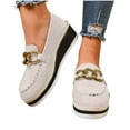 thumbnail image 1 of Wowcloth Woman's Fashion Casual Loafers, Slip-On Round Toe Design with Shallow Cut, Comfortable Wedge Heel for Support, Stylish and Versatile for Daily Wear, 1 of 9