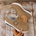 thumbnail image 1 of Wowcloth Woman's Flat Shoes, Multi-Color with Buckle Closure and Thick Sole, Comfortable Height-Increasing Design for Daily Wear and Autumn Winter Seasons, 1 of 9
