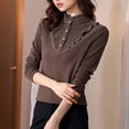thumbnail image 1 of Wowcloth Woman's Thermal Base Layer Shirt, Solid Color Long Sleeve Mock Neck with Double-Layer Fleece, Insulating and Warm for Winter and Daily Wear, 1 of 5
