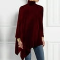thumbnail image 1 of Wowcloth Woman's Velvet Blouse, Solid Color High Neck Long Sleeve, Elegant and Soft, for Fashion and Daily Wear, 1 of 7