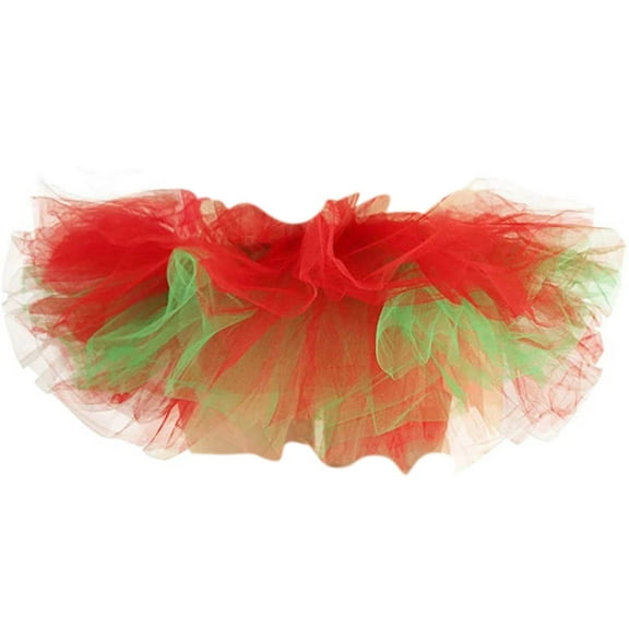 Wowcloth Women 5 Layers Tutu Fluffy Dance Ballet Bubble Skirt Puffy Elastic Tulle Short Skirts Halloween Christmas Costume