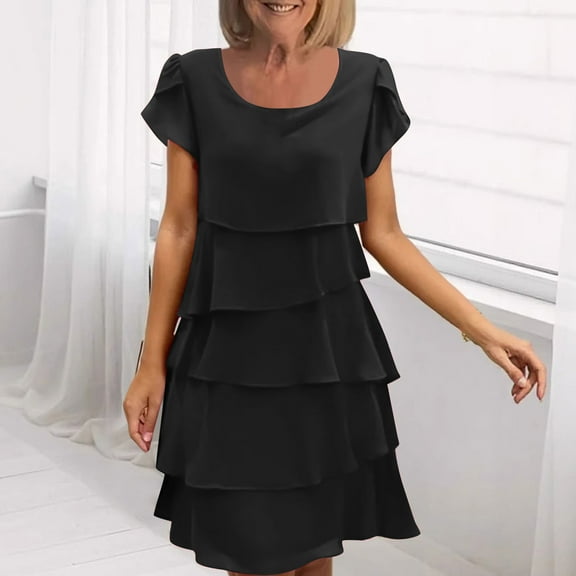 Wowcloth Women Casual Trumpet Elastic Mid Length Skirt High Waisted Midi Skirt - Fashionable Flared Design Skirt