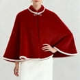 thumbnail image 1 of Wowcloth Women Coat, Solid Color Plush Loose, Thickened Warm Winter Mid-Length Cape Cardigan, 1 of 6