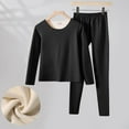 thumbnail image 1 of Wowcloth Women O-Neck Long-Sleeved Thermal Underwear Stretchy Fleece Comfortable Thick Bottoming Set, 1 of 7