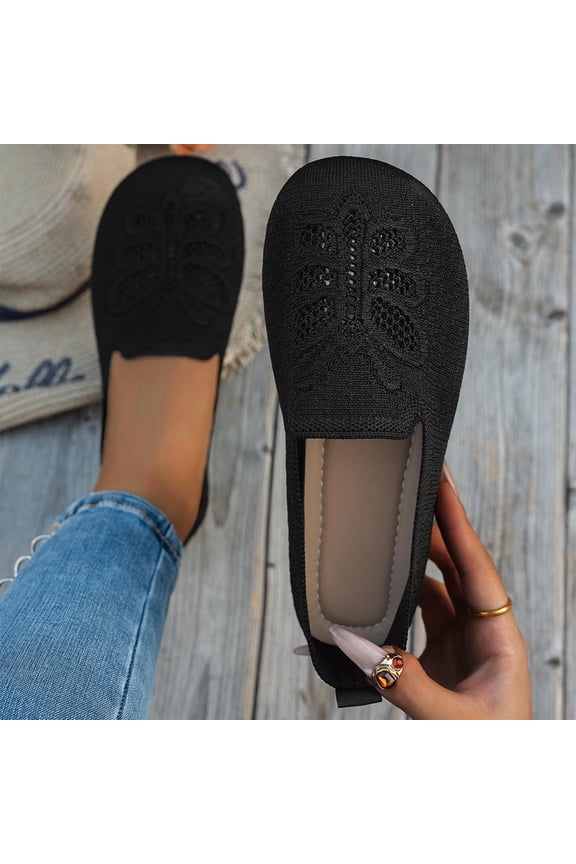 Women's Bean Shoes – Breathable Soft Sole Slip-On with Round Toe for Casual Comfort and Everyday Wear