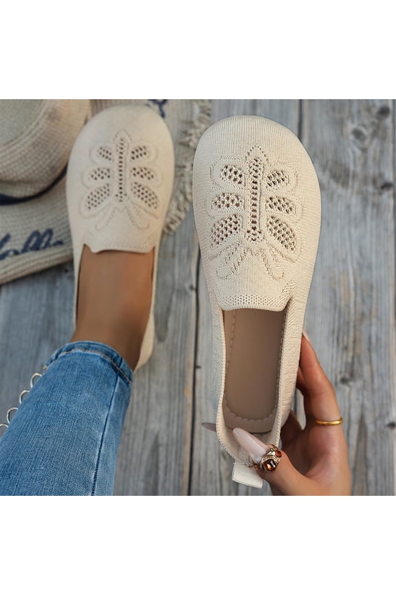 Women's Bean Shoes – Breathable Soft Sole Slip-On with Round Toe for Casual Comfort and Everyday Wear