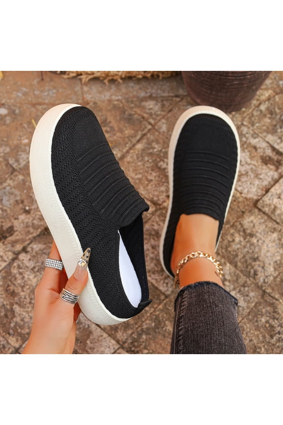 Women's Breathable Mesh Slides - Lightweight Round Toe Design with Platform Sole for Casual Spring Summer Footwear