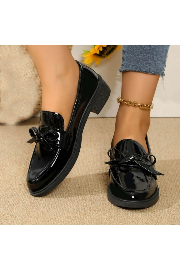 Women's British-Style Loafers - Comfortable Flat Slip-On for Spring-Summer Casual & Fashion Outfits,Plus Size