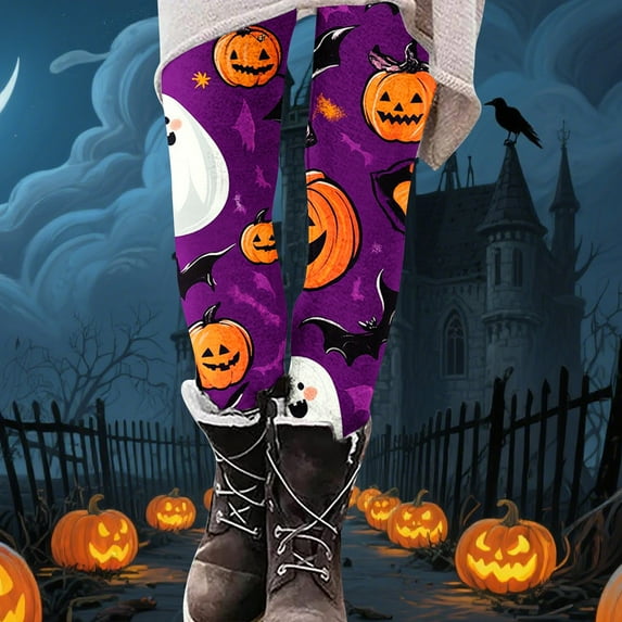 Wowcloth Women's Brushed Christmas Halloween Ankle Length Seasonal Printed Leggings S-XL