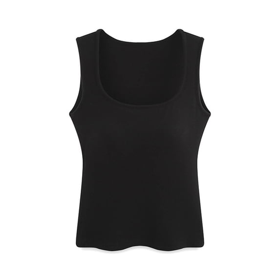 Wowcloth Women's Camisole Top,Lightweight Breathable Square Neck with Built-in Bra,Sleeveless Undershirt for Sleepwear and Daily Wear