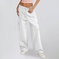 thumbnail image 1 of Wowcloth Women's Casual Drawstring Sport Cargo Trousers - Multi-Pocket Utility Pants, 1 of 5