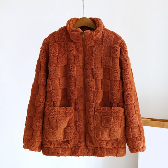 Wowcloth Women's Casual Fashion Oversized Solid Color Zip-Up Coat - Relaxed Fit for Everyday Wear & Casual Outfits