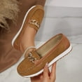 thumbnail image 1 of Wowcloth Women's Casual Loafers – Breathable Low-Cut Design with Metal Chain Decoration and Soft Platform Sole for Versatile Everyday Wear, 1 of 9