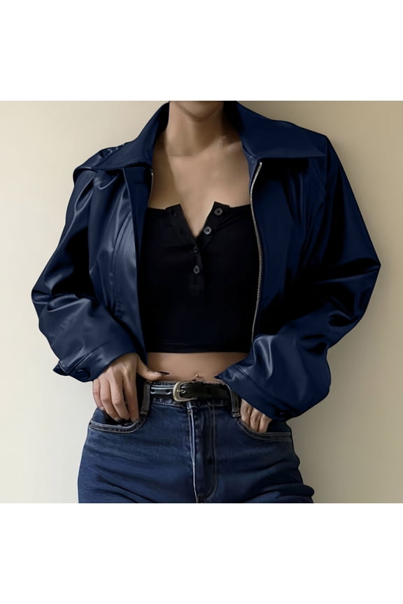 Women's Casual Long Sleeve Jacket, Hoodless Sequin Embellished Coat for Daily Wear and Outdoor Activities