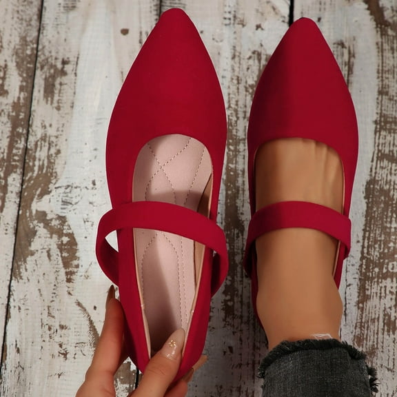 Wowcloth Women's Casual Slip-On Loafers – Comfortable Low Heel Shoes with Fashion Look for Autumn Winter Versatile Wear