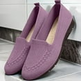 thumbnail image 1 of Wowcloth Women's Casual Slip-On Shoes – Breathable Knit Design with Non-Slip Flat Sole for Spring/Fall Comfort & Daily Wear,Plus Size, 1 of 7