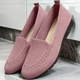 thumbnail image 1 of Wowcloth Women's Casual Slip-On Shoes – Breathable Knit Design with Non-Slip Flat Sole for Spring/Fall Comfort & Daily Wear,Plus Size, 1 of 8
