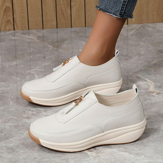 Wowcloth Women's Casual Slip-Ons - Lightweight Anti-Slip Sneakers with Easy Slip-On for Fashionable Daily Wear Footwear