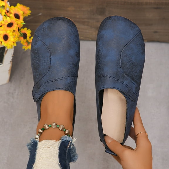 Wowcloth Women's Casual Sneakers – Fashionable Round-Toe Slip-On with Breathable & Solid Color Style for Autumn Everyday Wear