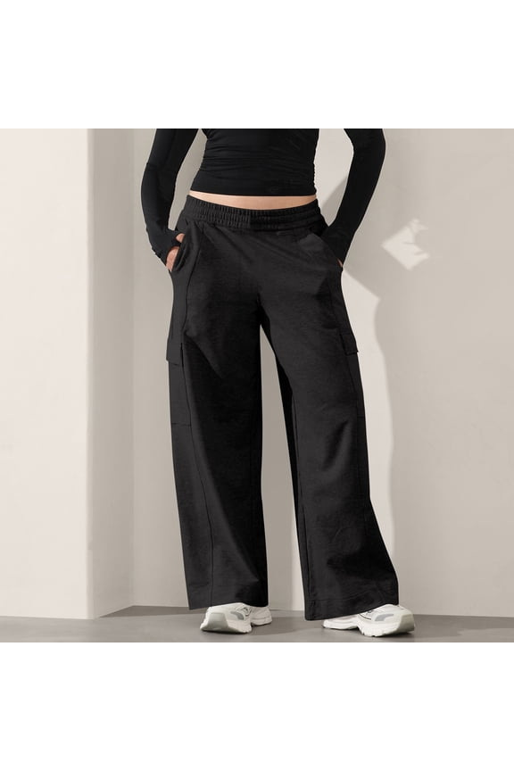 Women's Casual Sweatpants with Pockets - Loose Fit Wide Leg Trousers for Comfortable Movement