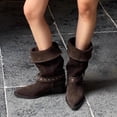 thumbnail image 1 of Wowcloth Women's Casual Western Cowboy Ankle Boots – Stylish Buckle Detail with Chunky Heel & Pointed Toe Design, Versatile for Everyday Outfits, 1 of 9