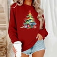 thumbnail image 1 of Wowcloth Women's Christmas Print Crewneck Sweatshirt - Casual Relaxed Fit Pullover for Holiday Season & Loungewear, 1 of 6