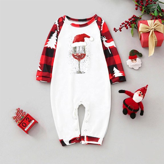 Wowcloth Women's Christmas Print Long-Sleeve Pajama Set, Pullover Top and Pants, Family Matching Loungewear for Holiday and Home