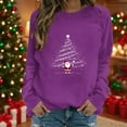 thumbnail image 1 of Wowcloth Women's Christmas Print Round Neck Casual Pullover Sweatshirt - Long Sleeve Hoodless Design for Holiday & Daily Wear, 1 of 4