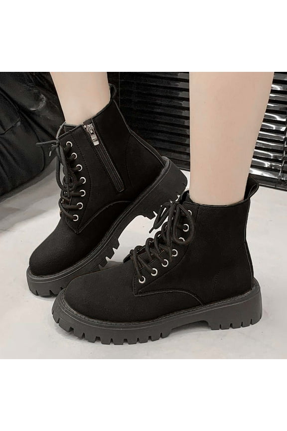 Women's Chunky Heel Mid-Calf Boots – Fashionable Casual Versatile Street-Style with Comfortable Mid Heel for Trendy Autumn Winter Footwear