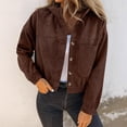 thumbnail image 1 of Wowcloth Women's Corduroy Cardigan Jacket, Hooded Long Sleeve, Soft Warm for Casual Daily Wear and Outdoor, 1 of 6