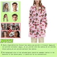 thumbnail image 1 of Wowcloth Women's Customized Flannel Robe - Heart Print Plush Fleece-Lined Hooded Long Sleepwear for Cozy Winter Nights & Home Relaxation, 1 of 6