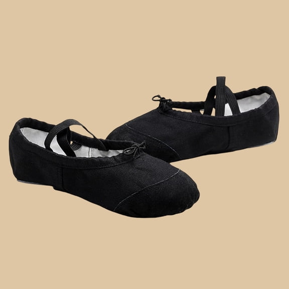 Wowcloth Women's Dance Shoes - Lace-Up Soft Sole Ballet Flats with Canvas Upper for Practice & Exercise, Available in Large Sizes, Autumn Winter Style