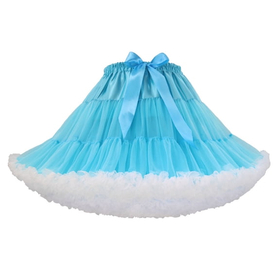 Wowcloth Women's Elastic Waist Chiffon Petticoat Puffy Tutu Tulle Skirt Princess Ballet Dance Pettiskirts Underskirt,Cute New